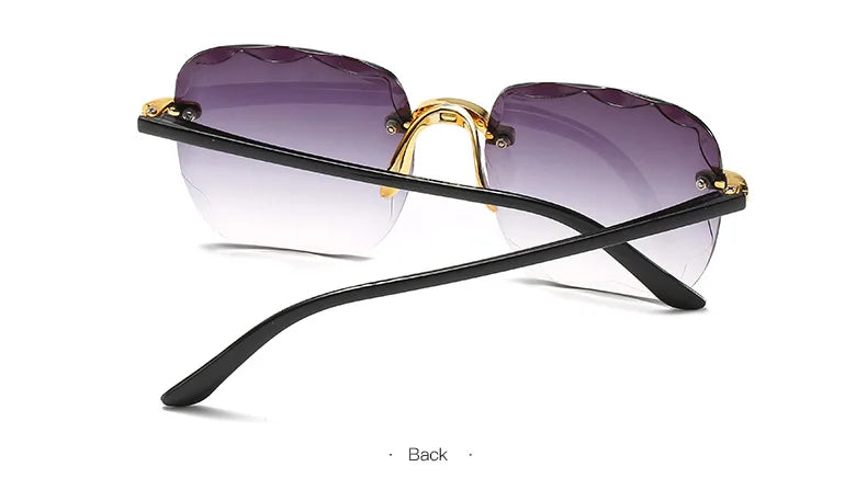 Rimless Sunglasses Women Luxury Brand