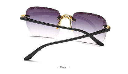 Rimless Sunglasses Women Luxury Brand