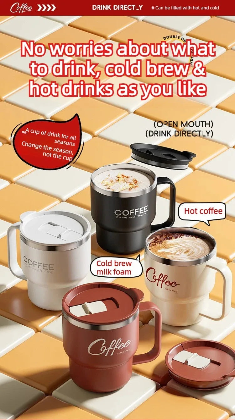 Steel Double-Wall Insulated Coffee Cup