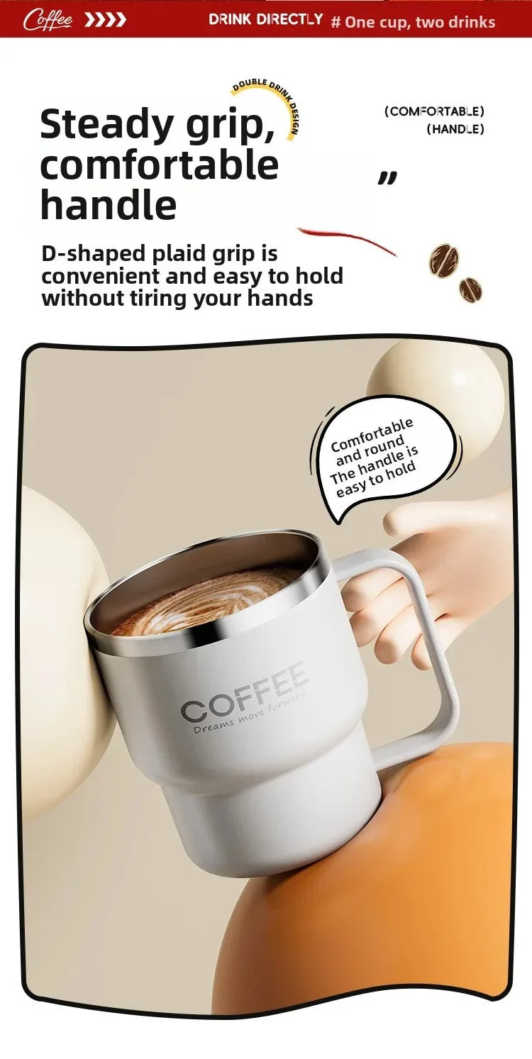 Steel Double-Wall Insulated Coffee Cup