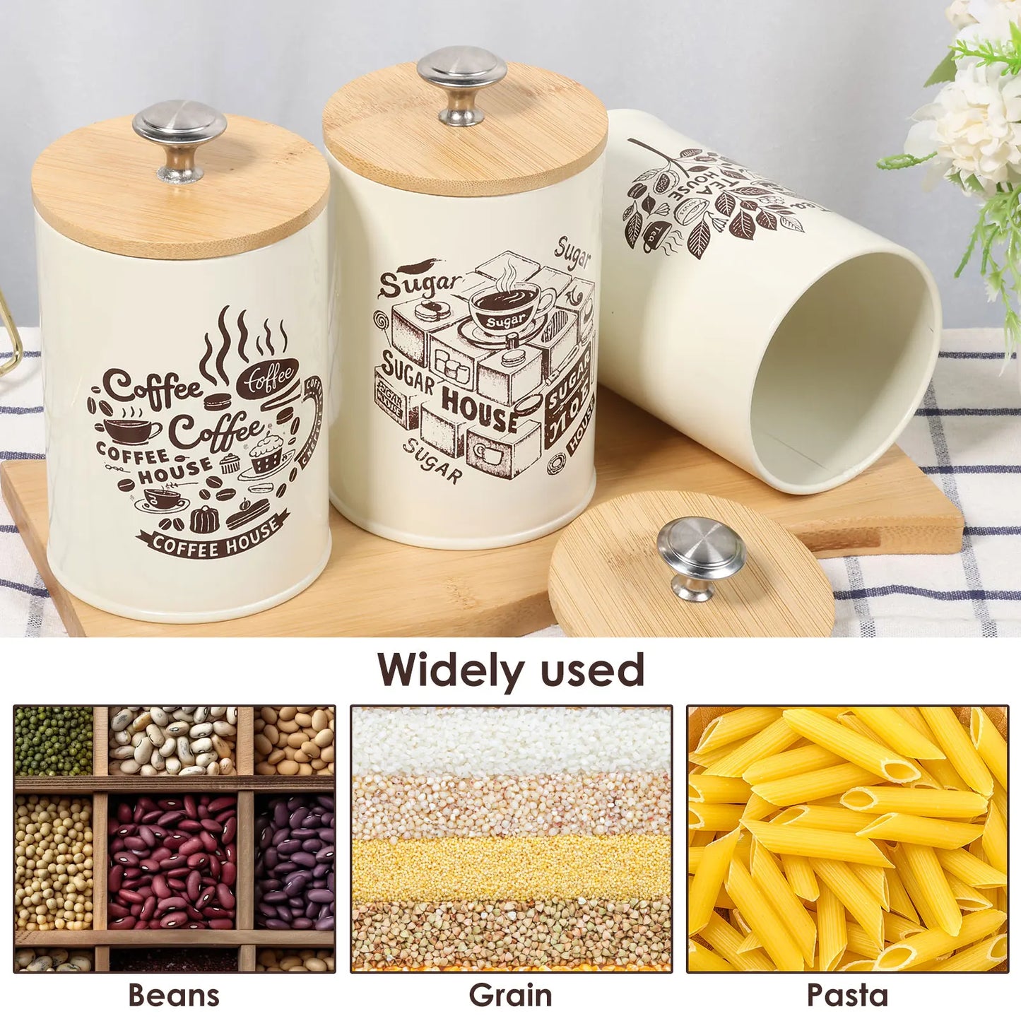 Vintage Kitchen Storage Canister Set