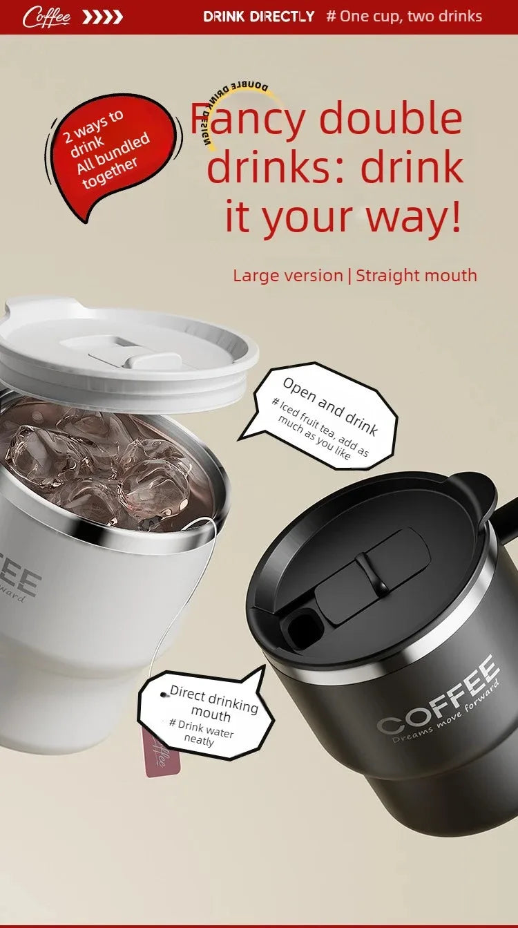 Steel Double-Wall Insulated Coffee Cup