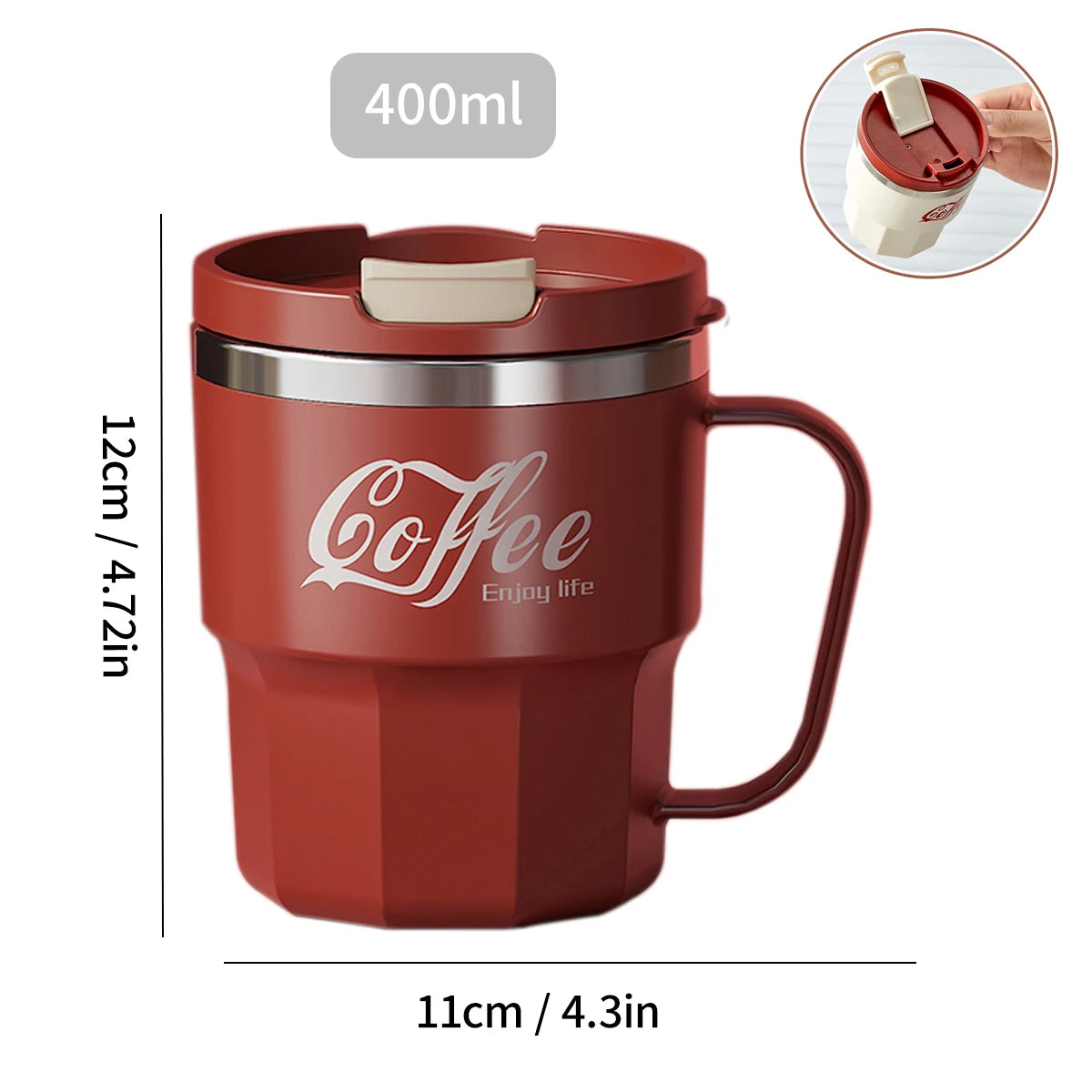 Steel Double-Wall Insulated Coffee Cup