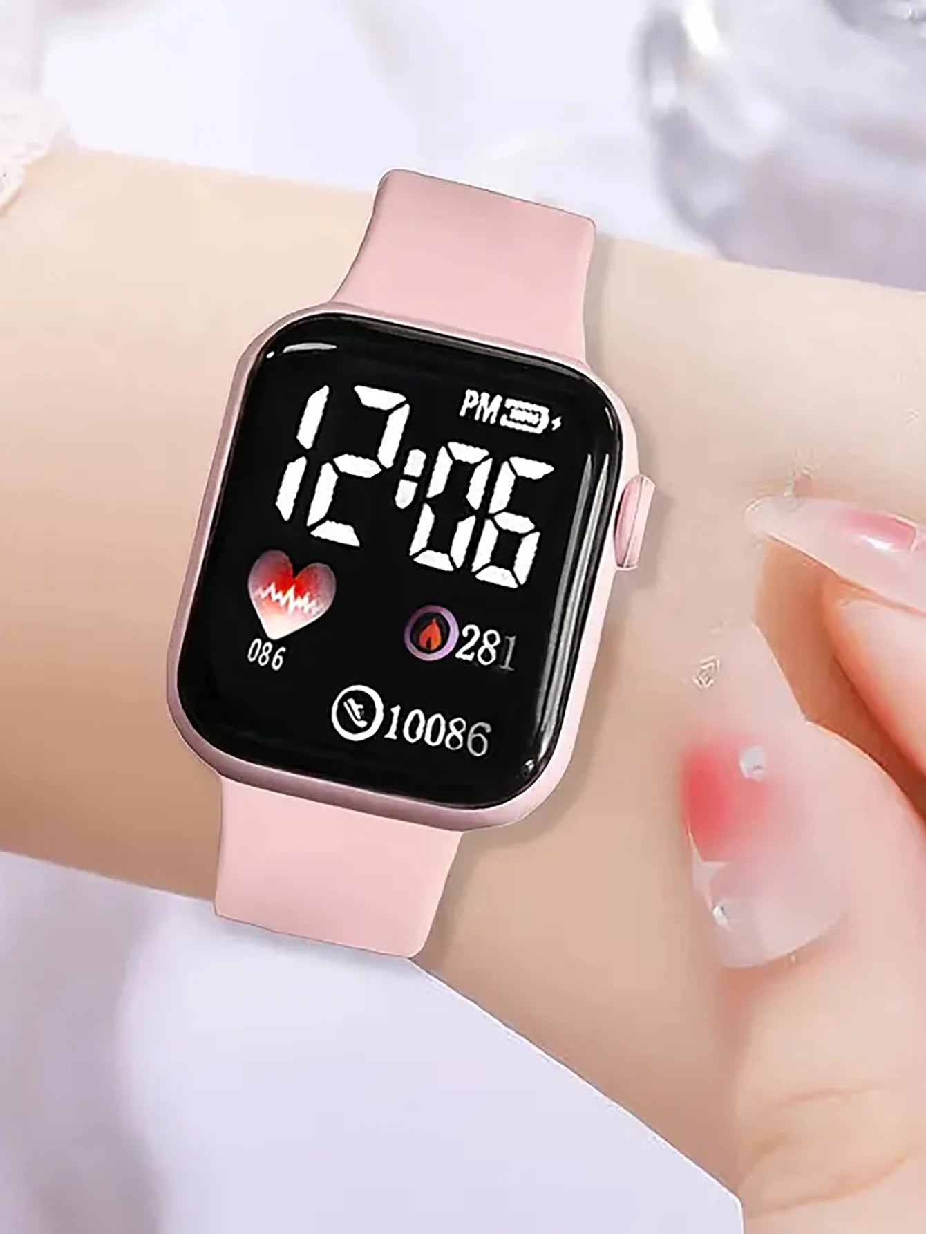 Love Pattern Electronic Watch