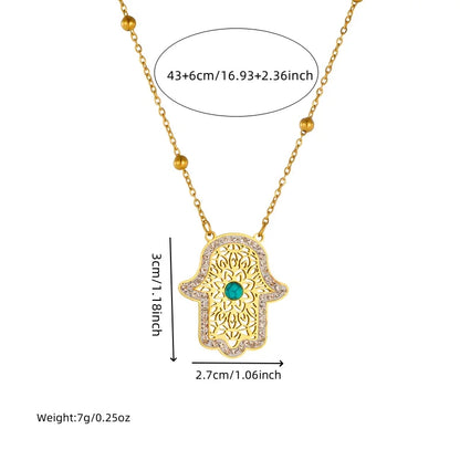 Tree of Life Turquoise Golden Necklace