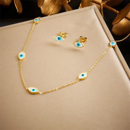 Tree of Life Turquoise Golden Necklace