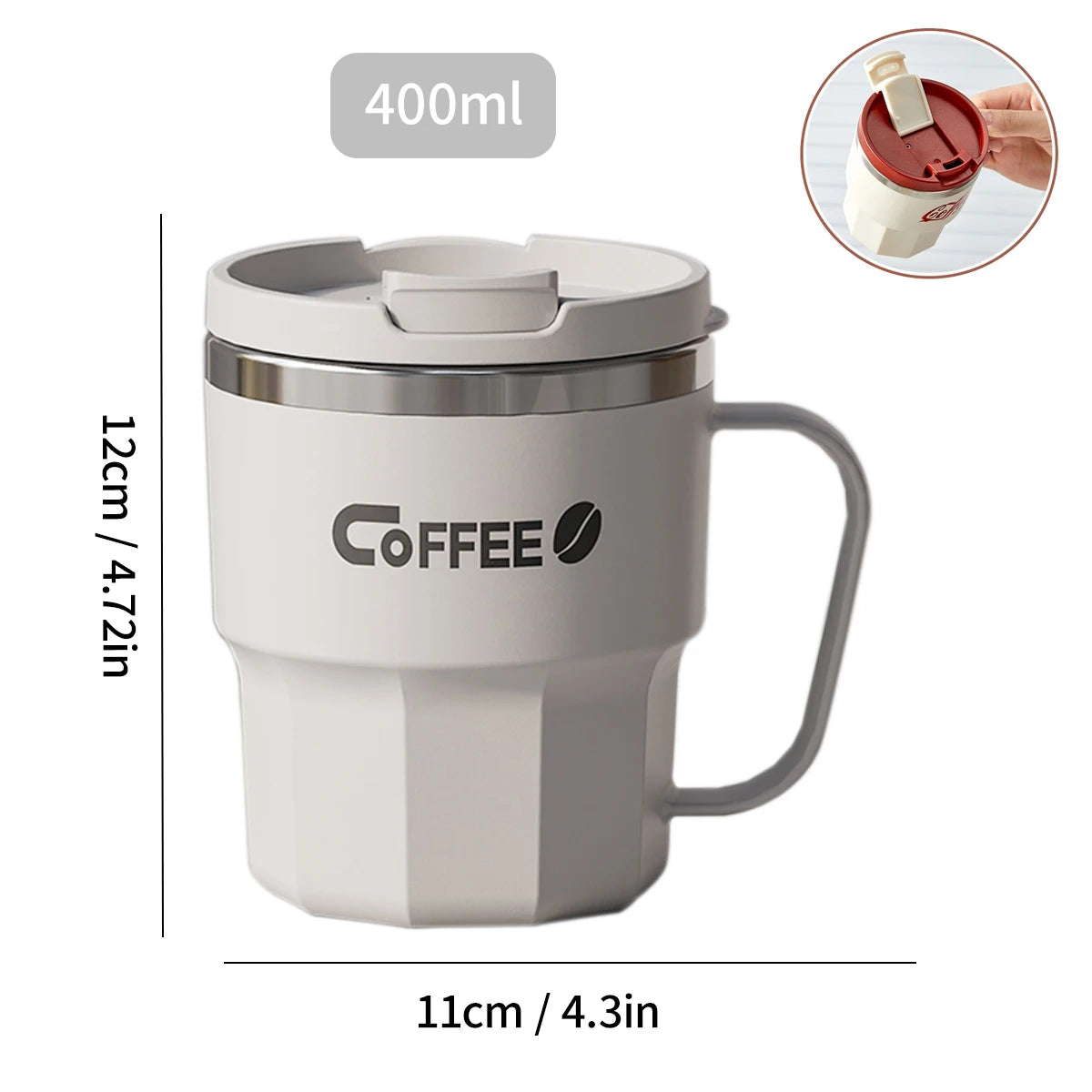 Steel Double-Wall Insulated Coffee Cup