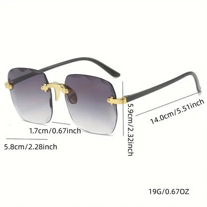 Rimless Sunglasses Women Luxury Brand