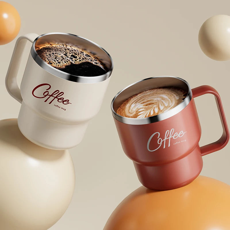 Steel Double-Wall Insulated Coffee Cup