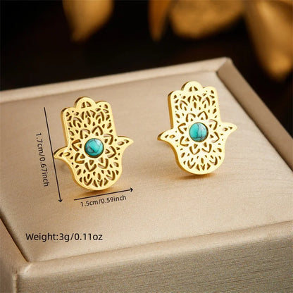 Tree of Life Turquoise Golden Necklace