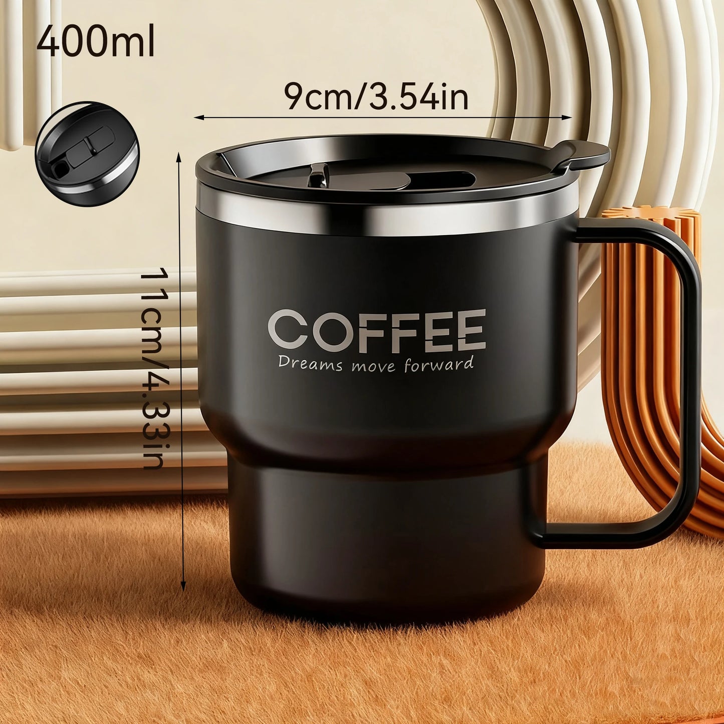 Steel Double-Wall Insulated Coffee Cup