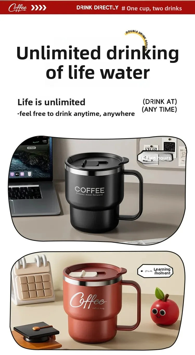 Steel Double-Wall Insulated Coffee Cup