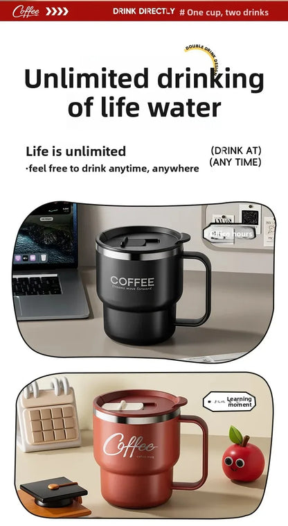 Steel Double-Wall Insulated Coffee Cup