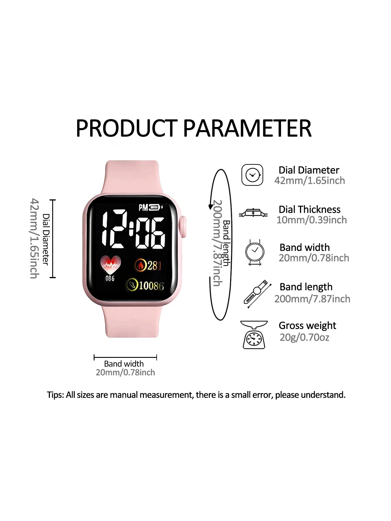 Love Pattern Electronic Watch