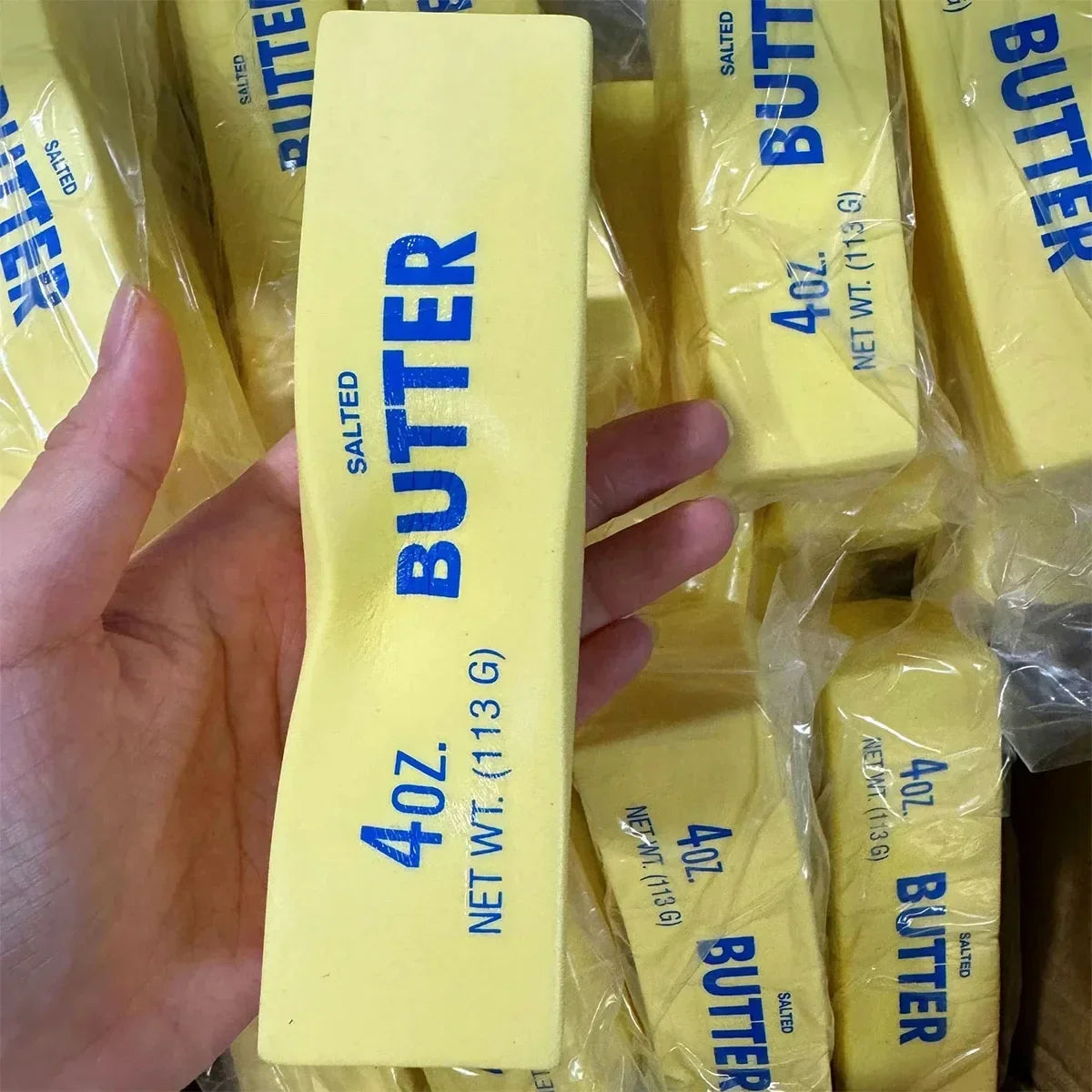 Soft Slow Rebound Butter Stick Squeezing Toy Realistic Butter Sticks Decompression Fidget Toys