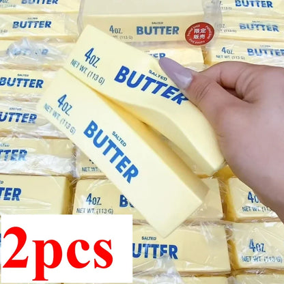 Soft Slow Rebound Butter Stick Squeezing Toy Realistic Butter Sticks Decompression Fidget Toys