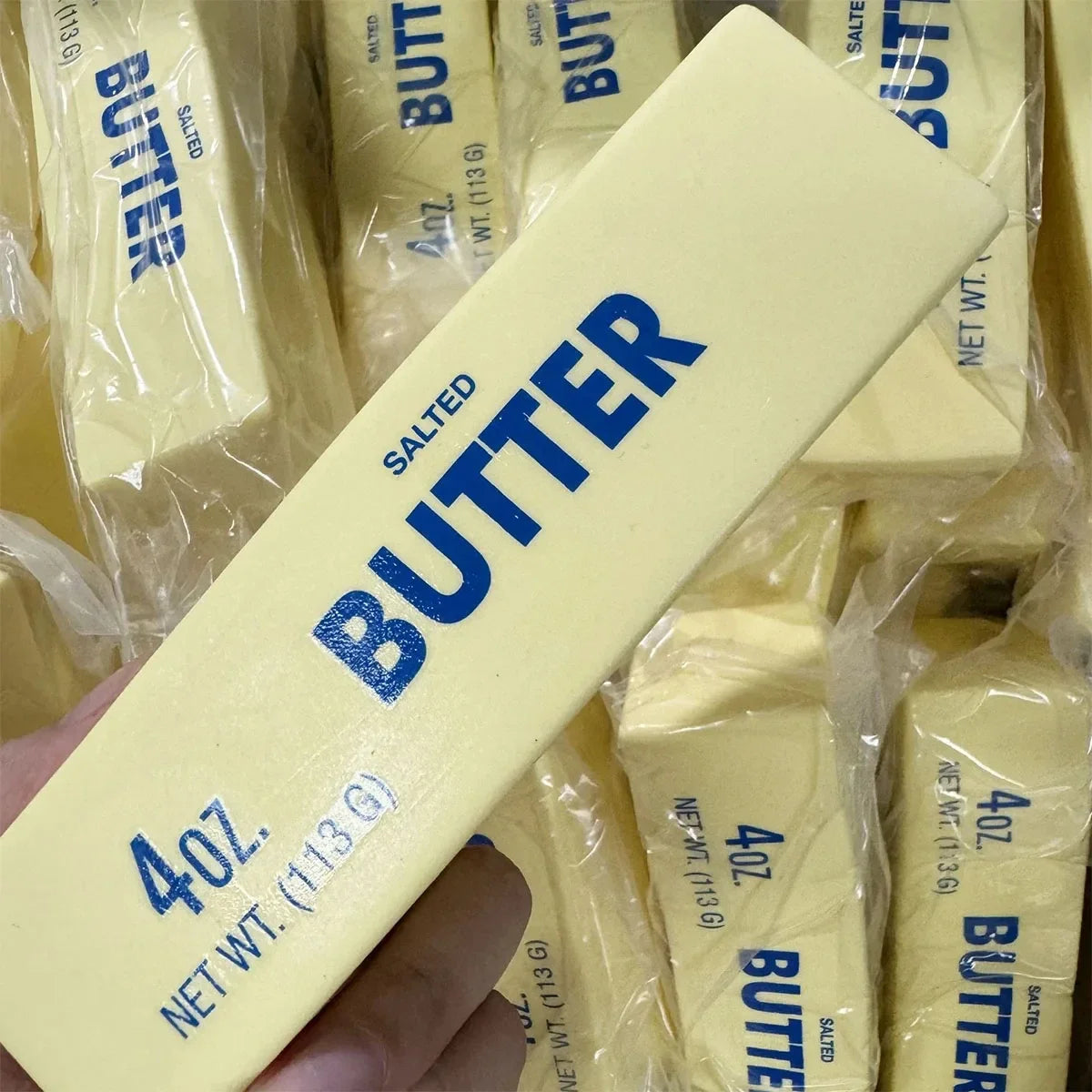 Soft Slow Rebound Butter Stick Squeezing Toy Realistic Butter Sticks Decompression Fidget Toys