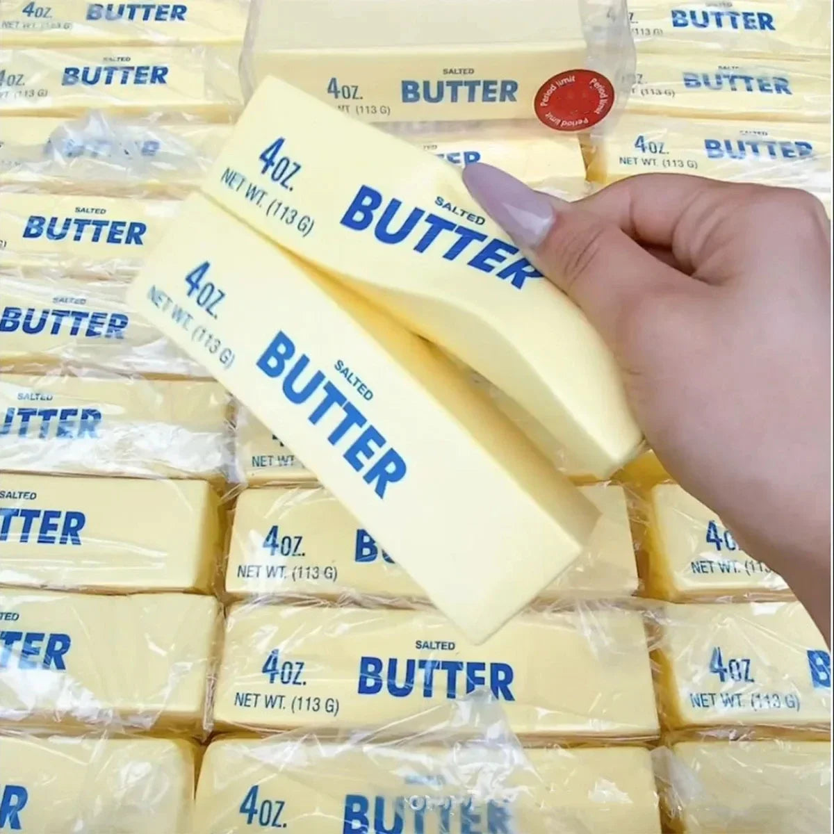Soft Slow Rebound Butter Stick Squeezing Toy Realistic Butter Sticks Decompression Fidget Toys