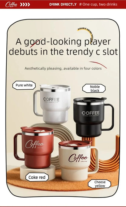 Steel Double-Wall Insulated Coffee Cup