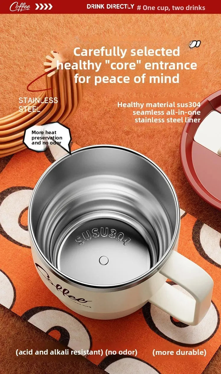 Steel Double-Wall Insulated Coffee Cup