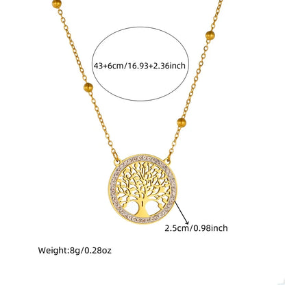 Tree of Life Turquoise Golden Necklace