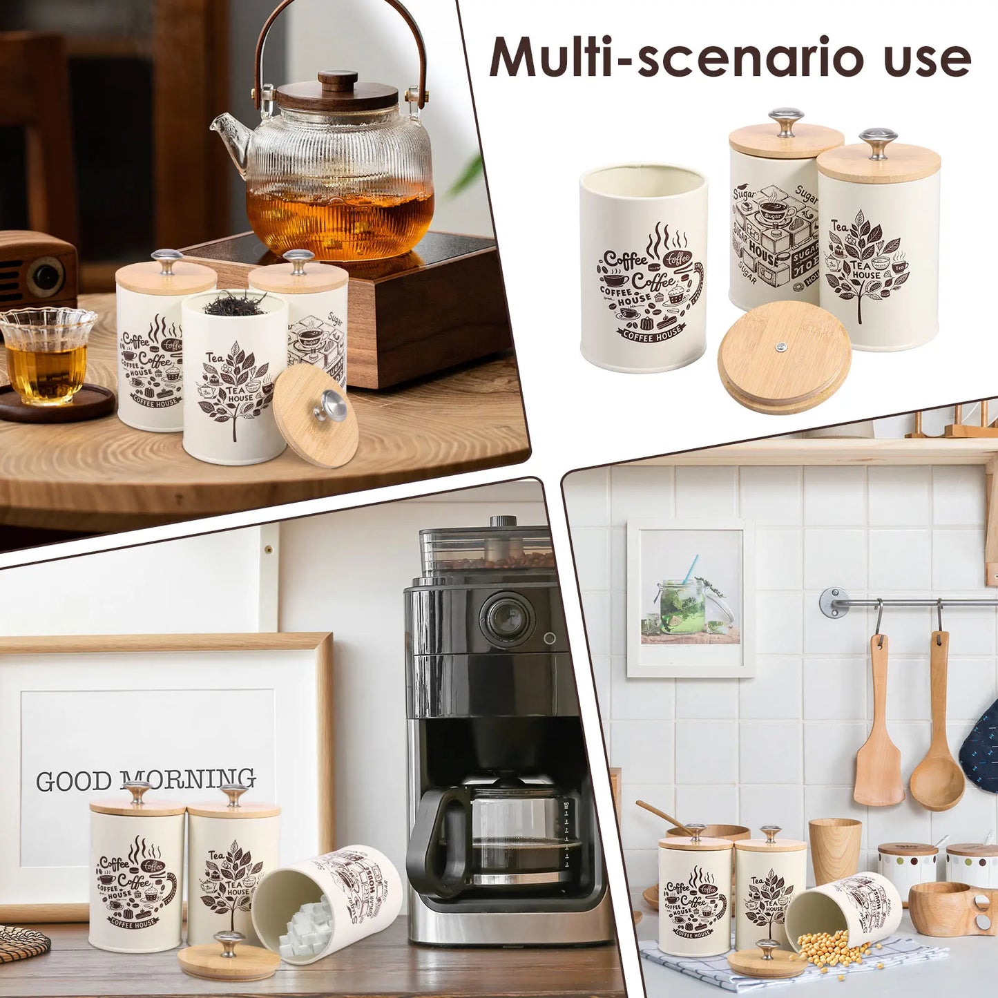 Vintage Kitchen Storage Canister Set